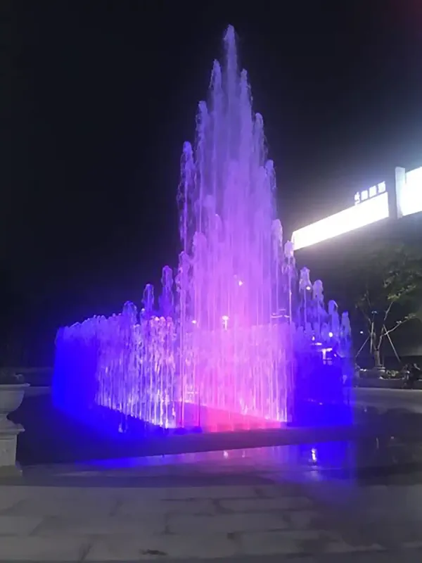 water labyrinth dancing fountain ningbo church pink light