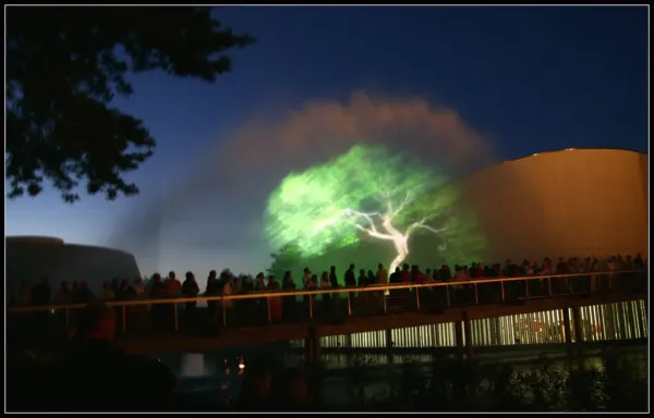 projection sur écran d'eau autostadt volkswagen wolfsbourg allemagne 4