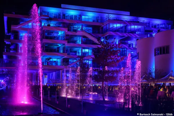 custom made water show at Soprema headquarter strasbourg 5