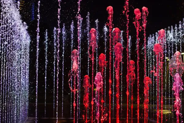 water labyrinth dancing fountain ningbo church detail 2