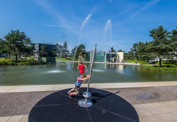 Joysticks interactive fountain at autostadt volkswagen wolfsburg germany