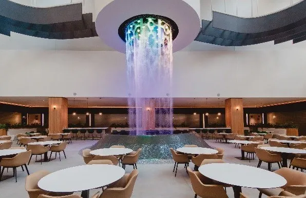 monterrey aqua graphic water curtain